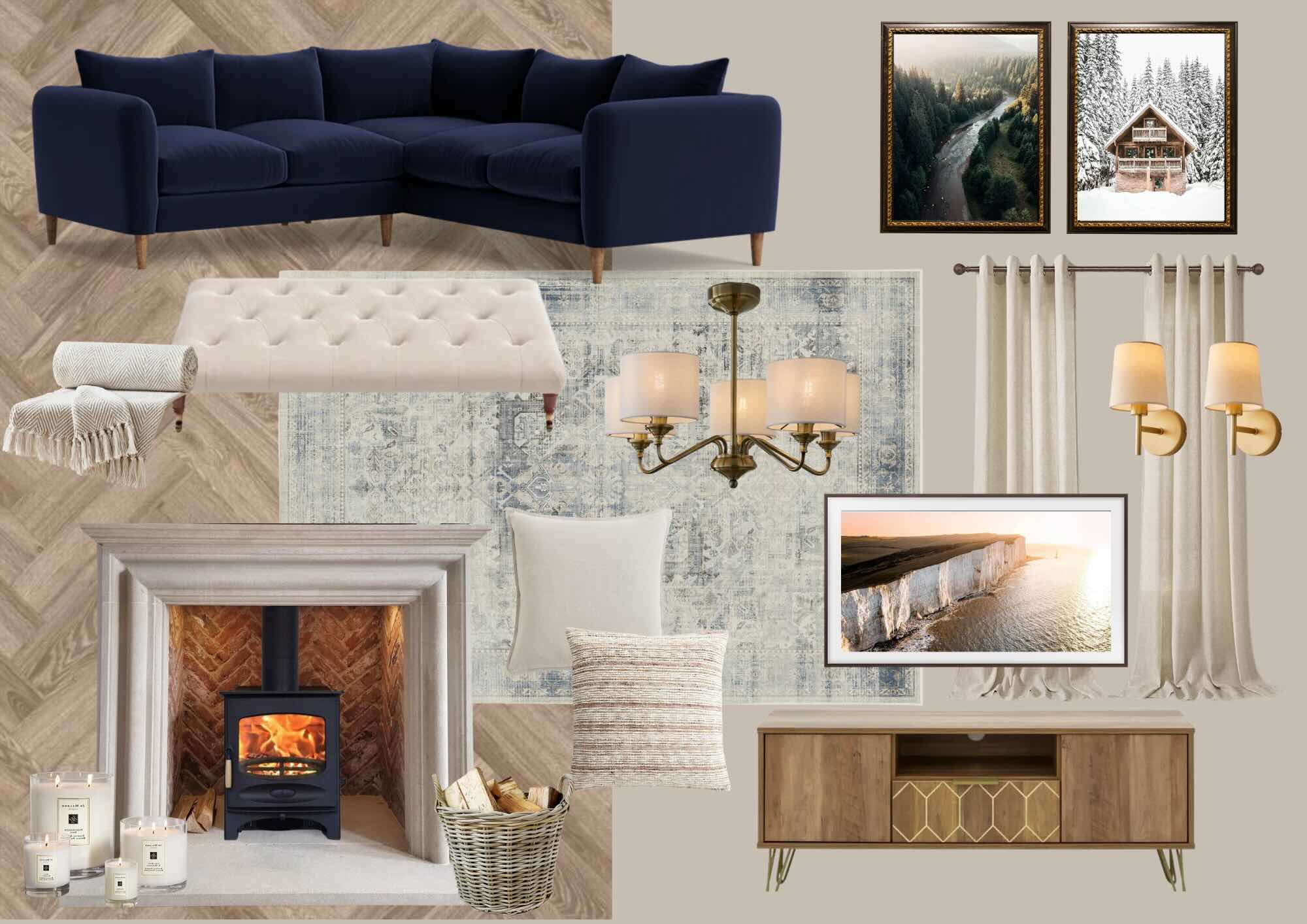 Dwelling Room Design, Moodboard and Merchandise