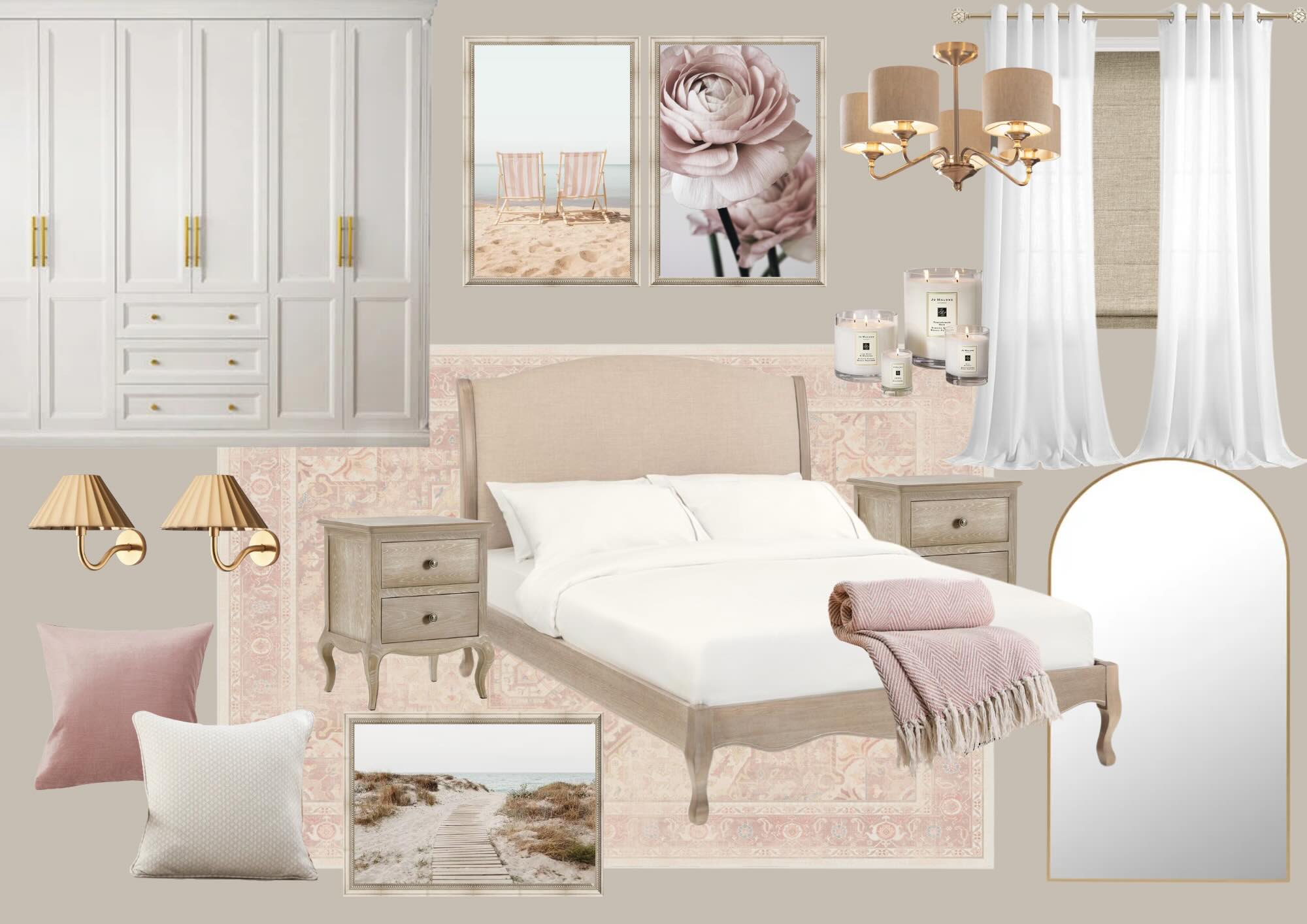 Grasp Bed room Moodboard, Design and Merchandise